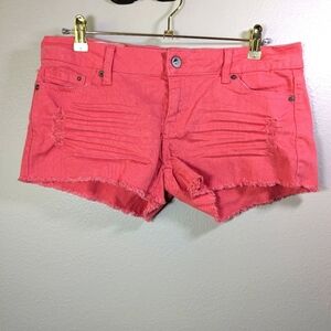1st Kiss pink distressed shorts size 11